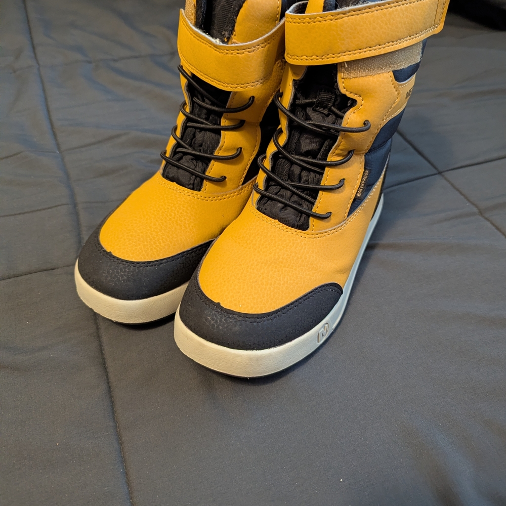 Stylish Yellow and Black Kids Boots